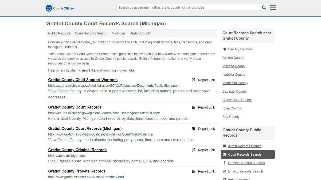 Court Records Search - Gratiot County, MI (Adoptions ...