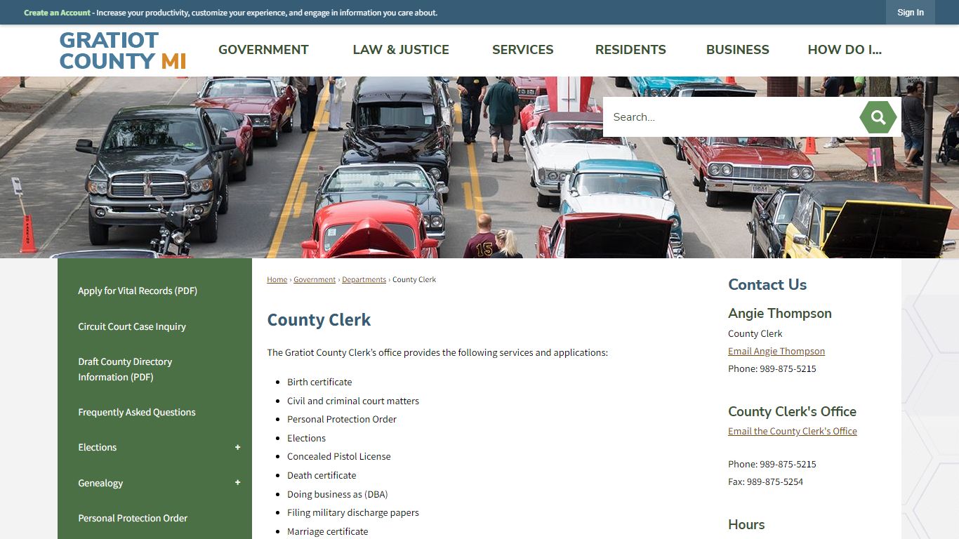 County Clerk | Gratiot County, MI