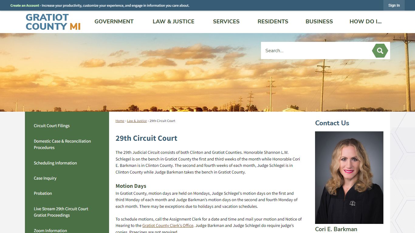 29th Circuit Court | Gratiot County, MI